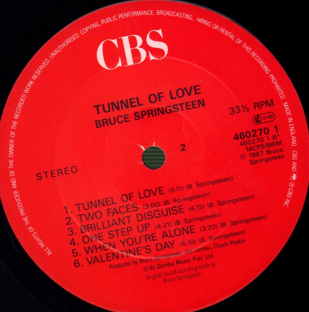 Bruce Springsteen - Tunnel Of Love - Lp