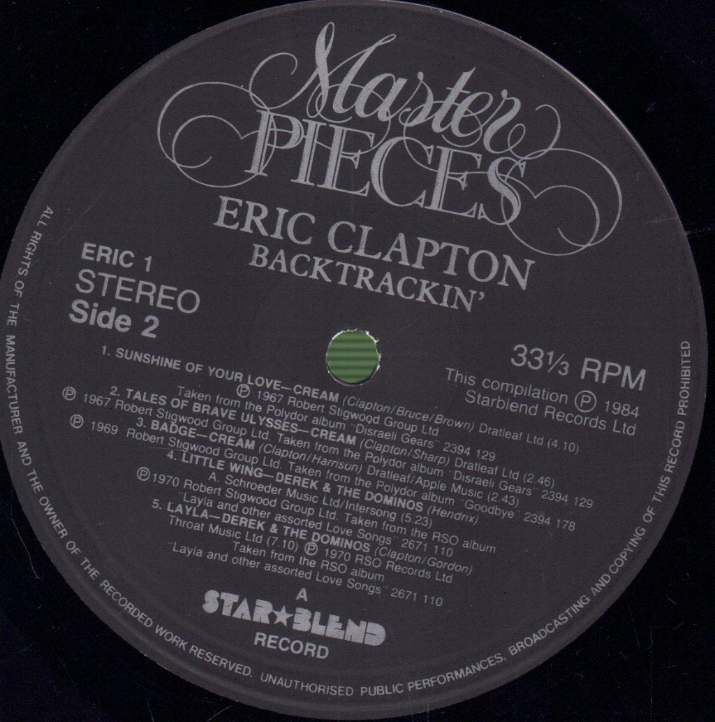 Eric Clapton - Backtrackin' - Double Lp