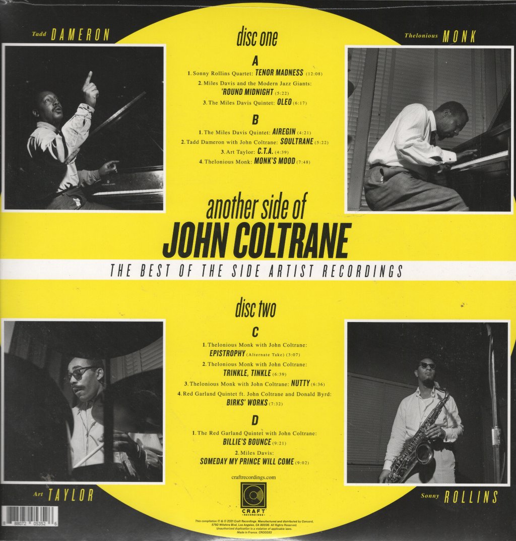 John Coltrane - Another Side Of John Coltrane - Double Lp