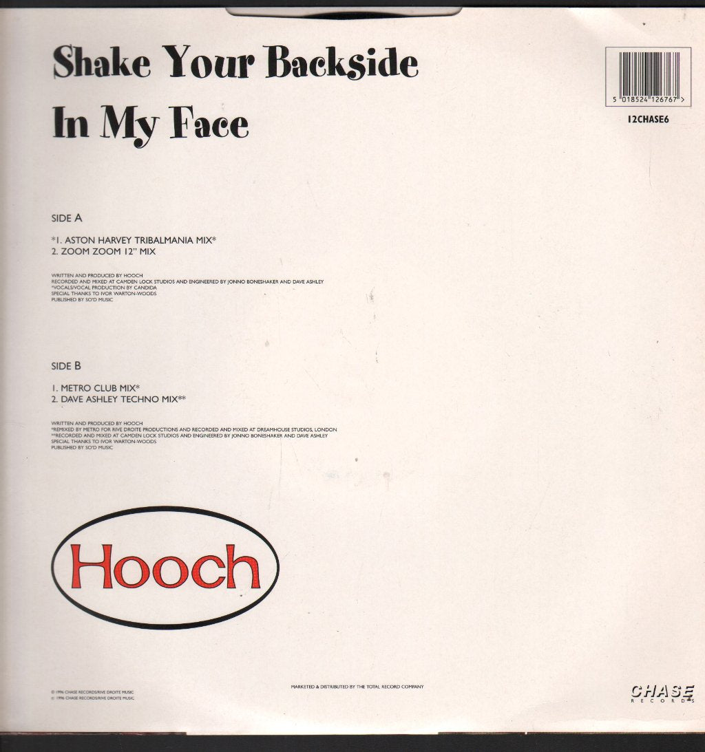 Hooch - Shake Your Backside In My Face - 12 Inch