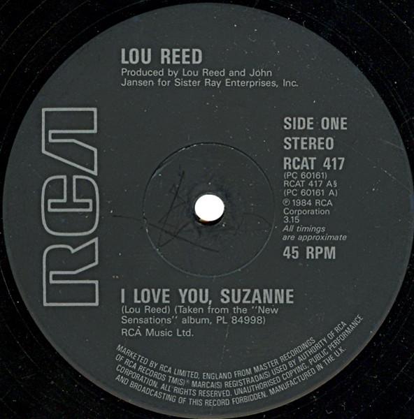 Lou Reed - I Love You, Suzanne - 12 Inch