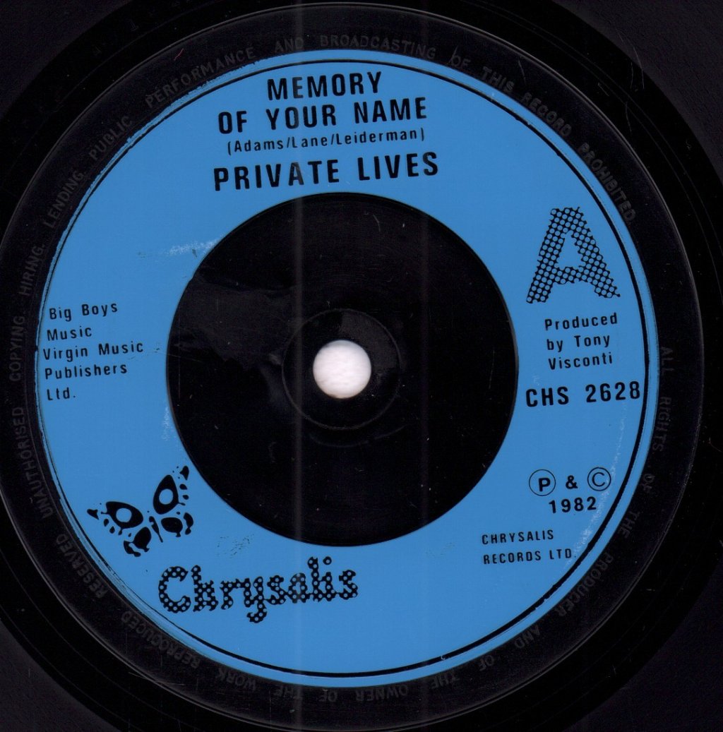 Private Lives - Memory Of Your Name - 7 Inch