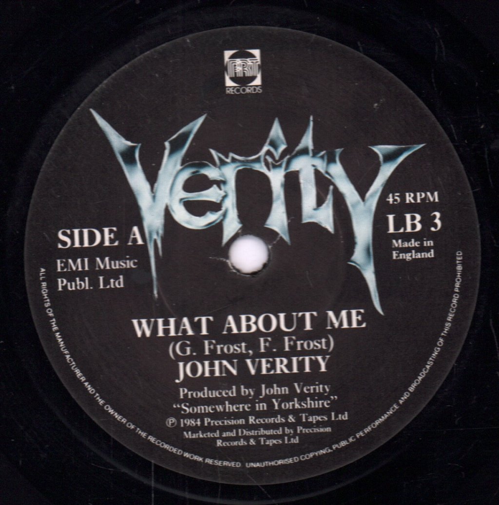 John Verity - What About Me - 7 Inch