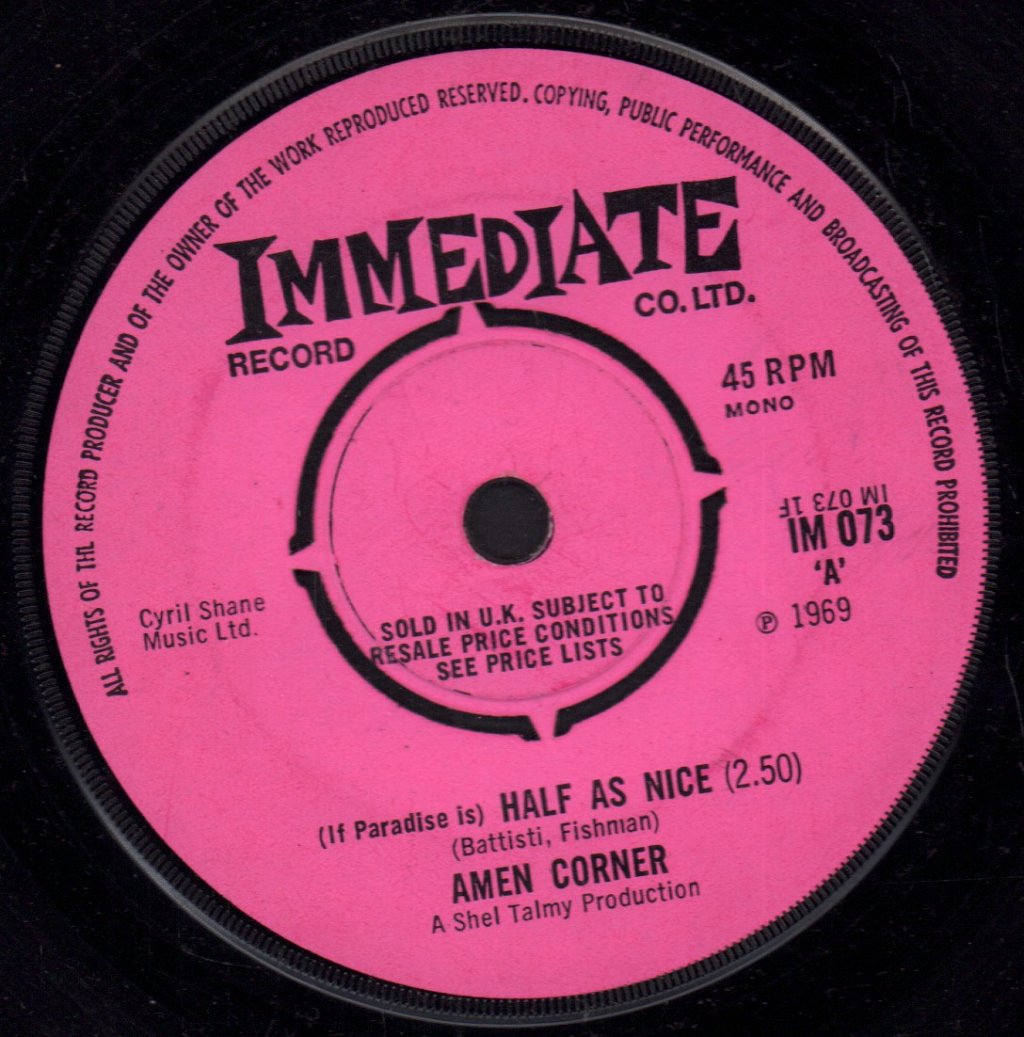 Amen Corner - Half As Nice - 7 Inch