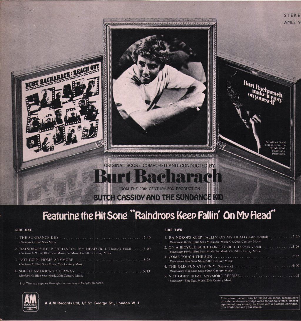 Burt Bacharach - Butch Cassidy And The Sundance Kid - Lp