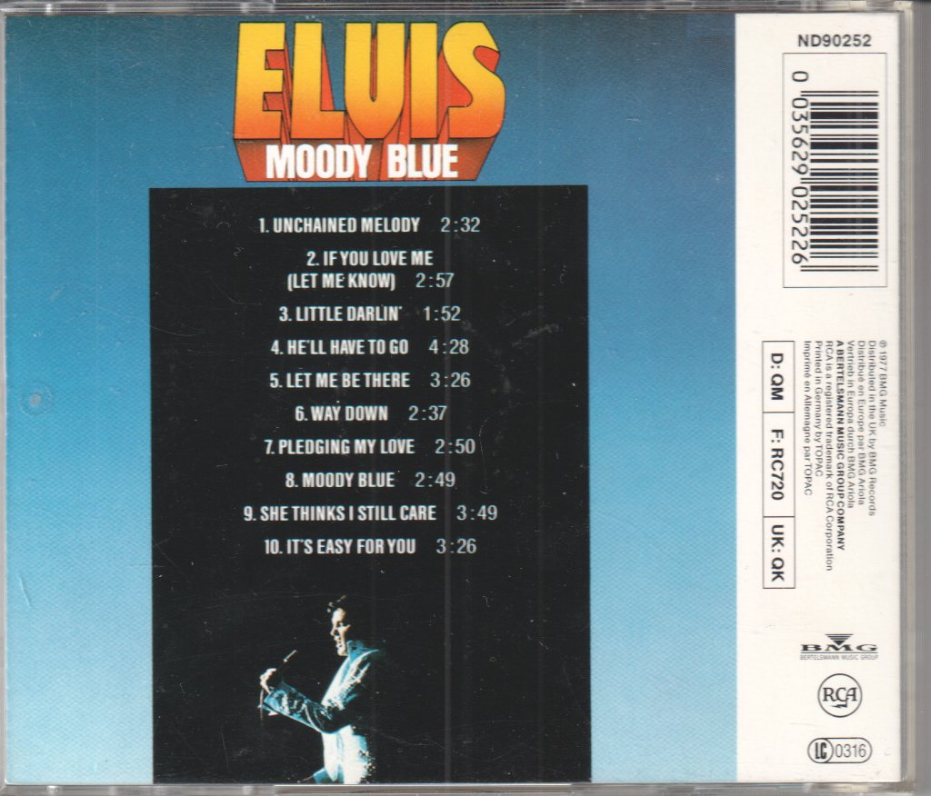 Elvis Presley - Moody Blue - Cd