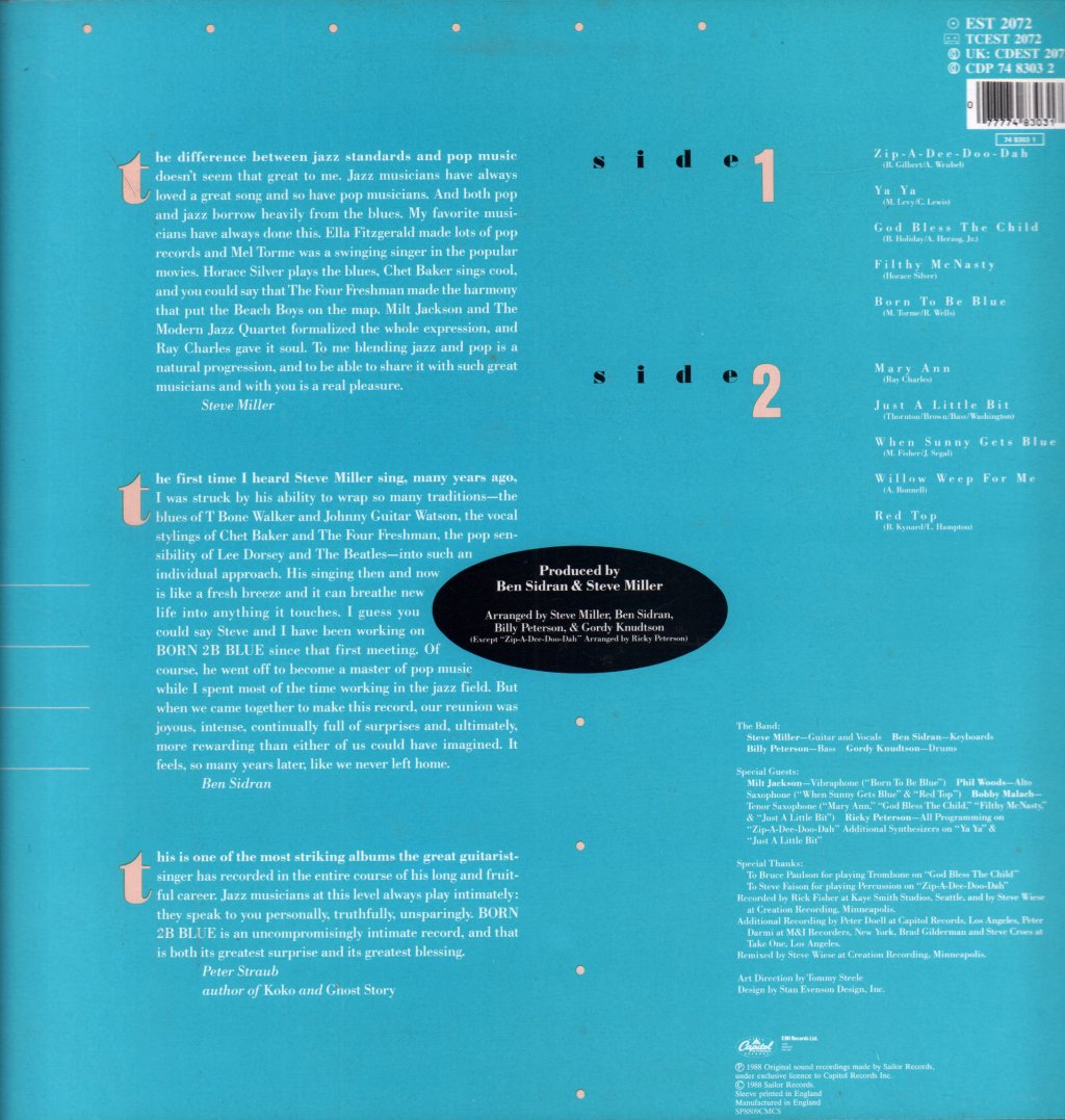 Steve Miller - Born 2B Blue - Lp