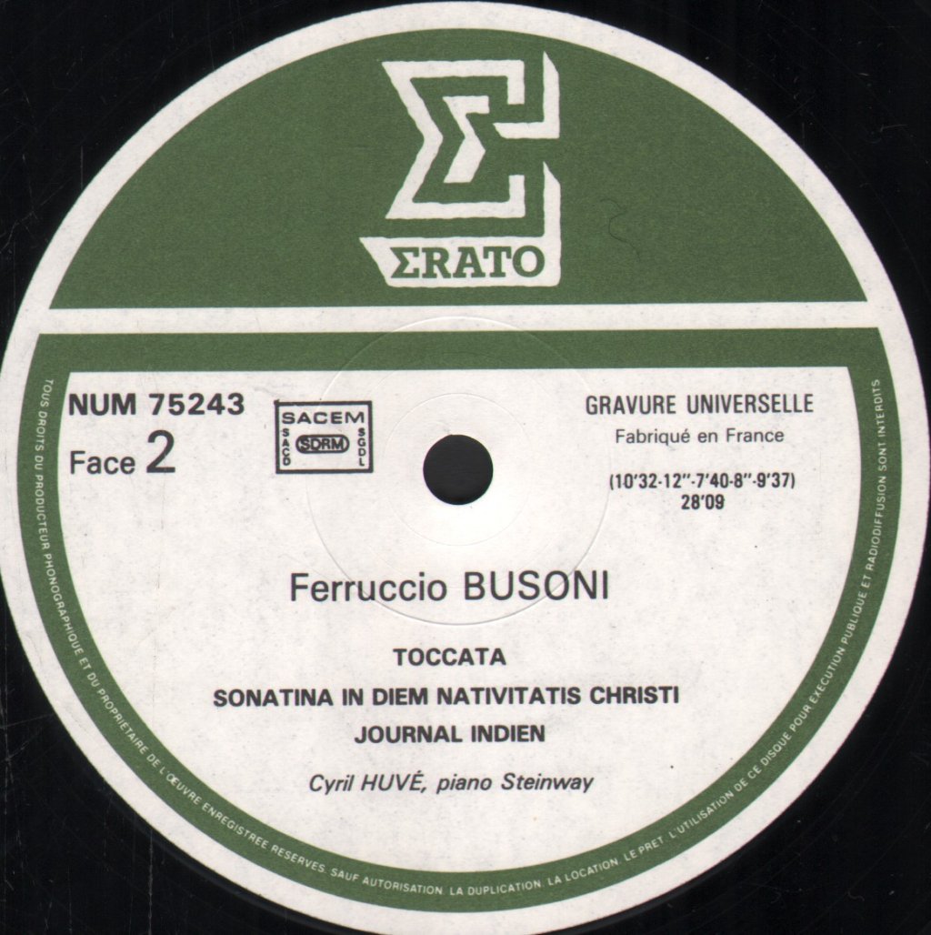 Cyril Huve - Busoni - Cyril Huvé - Lp