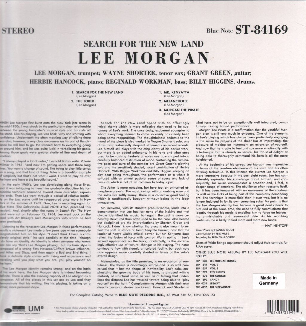 Lee Morgan - Search For The New Land - Lp