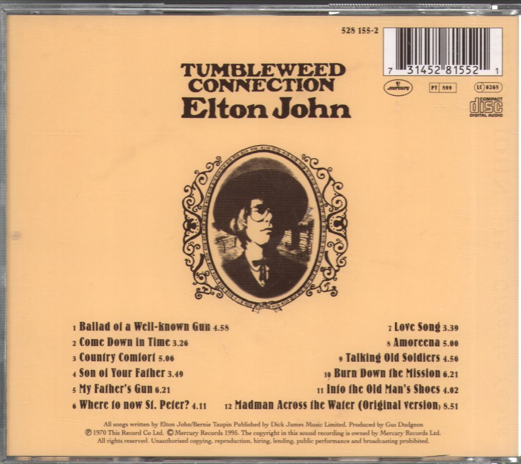 Elton John - Tumbleweed Connection - Cd