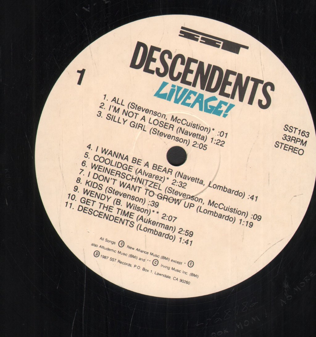 Descendents - Liveage! - Lp