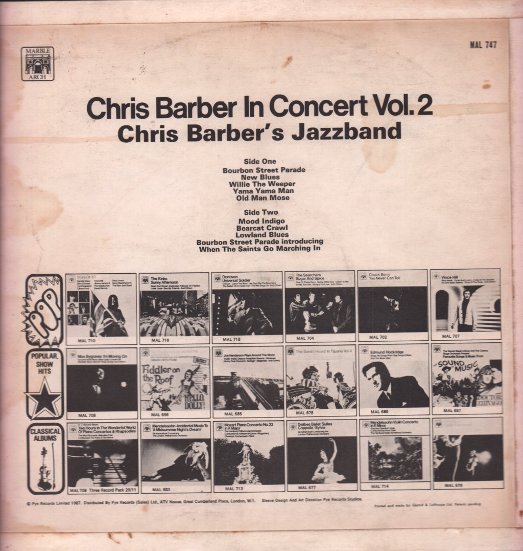 Chris Barber - In Concert Vol.2 - Lp