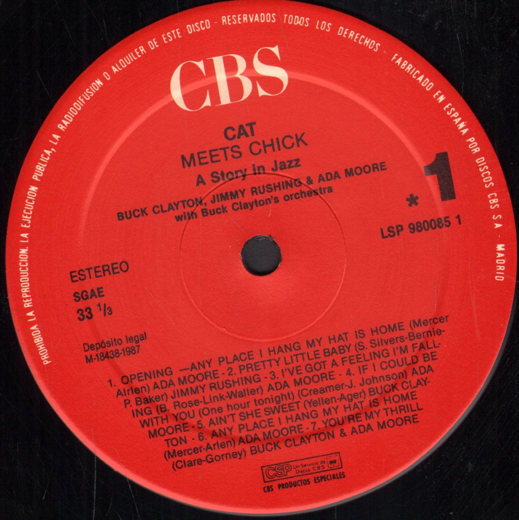 Buck Clayton / Jimmy Rushing / Ada Moore - Cat Meets Chick a story in jazz - Lp