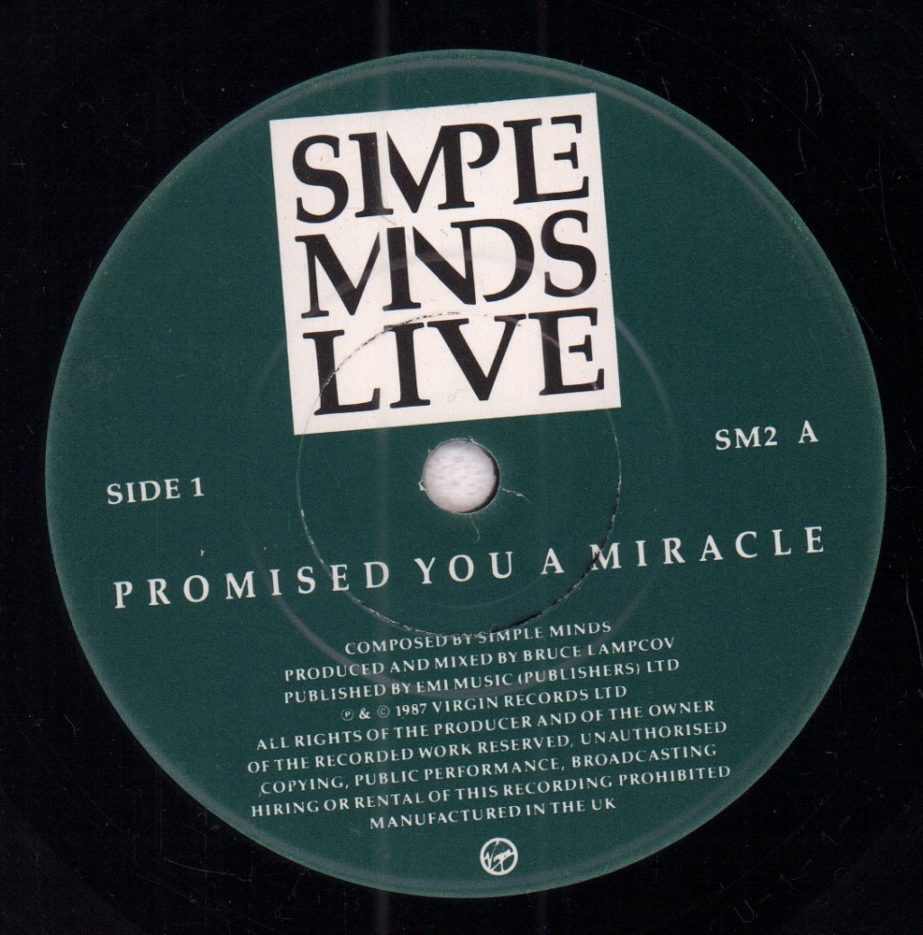 Simple Minds - Promised You A Miracle - 7 Inch