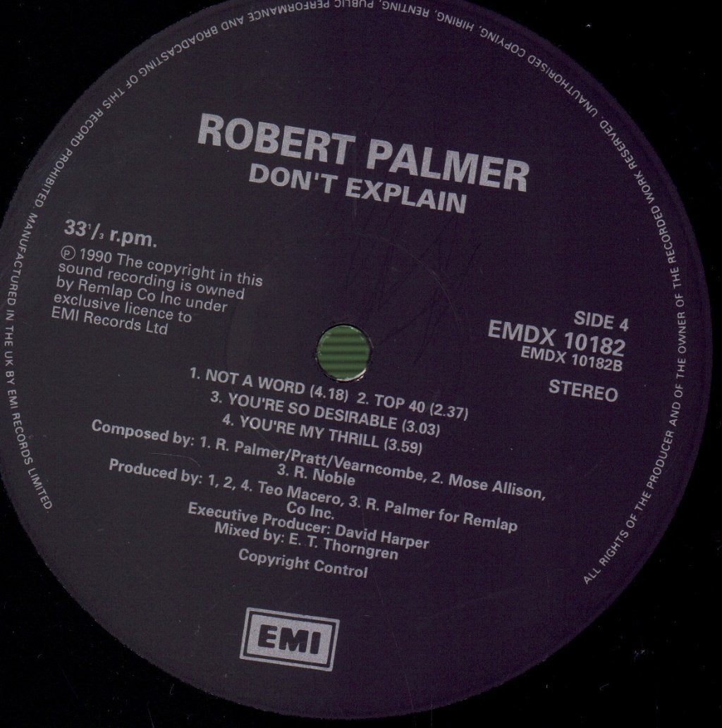 Robert Palmer - Don't Explain - Double Lp