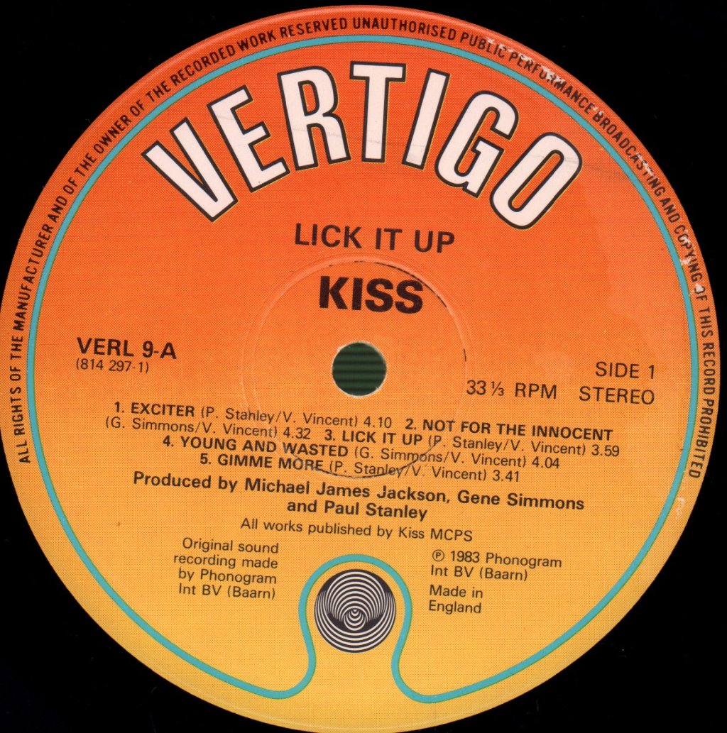 Kiss - Lick It Up - Lp