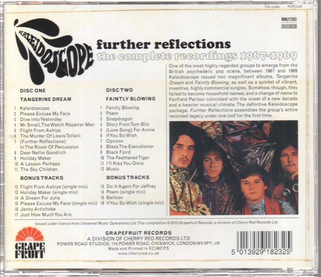 Kaleidoscope (Uk 60'S Psych Group) - Further Reflections - The Complete Recordings 1967-1969 - Double Cd
