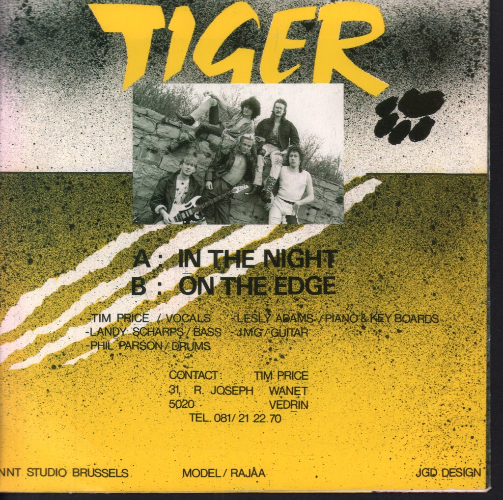 tiger (european metal group) - in the night - 7 Inch