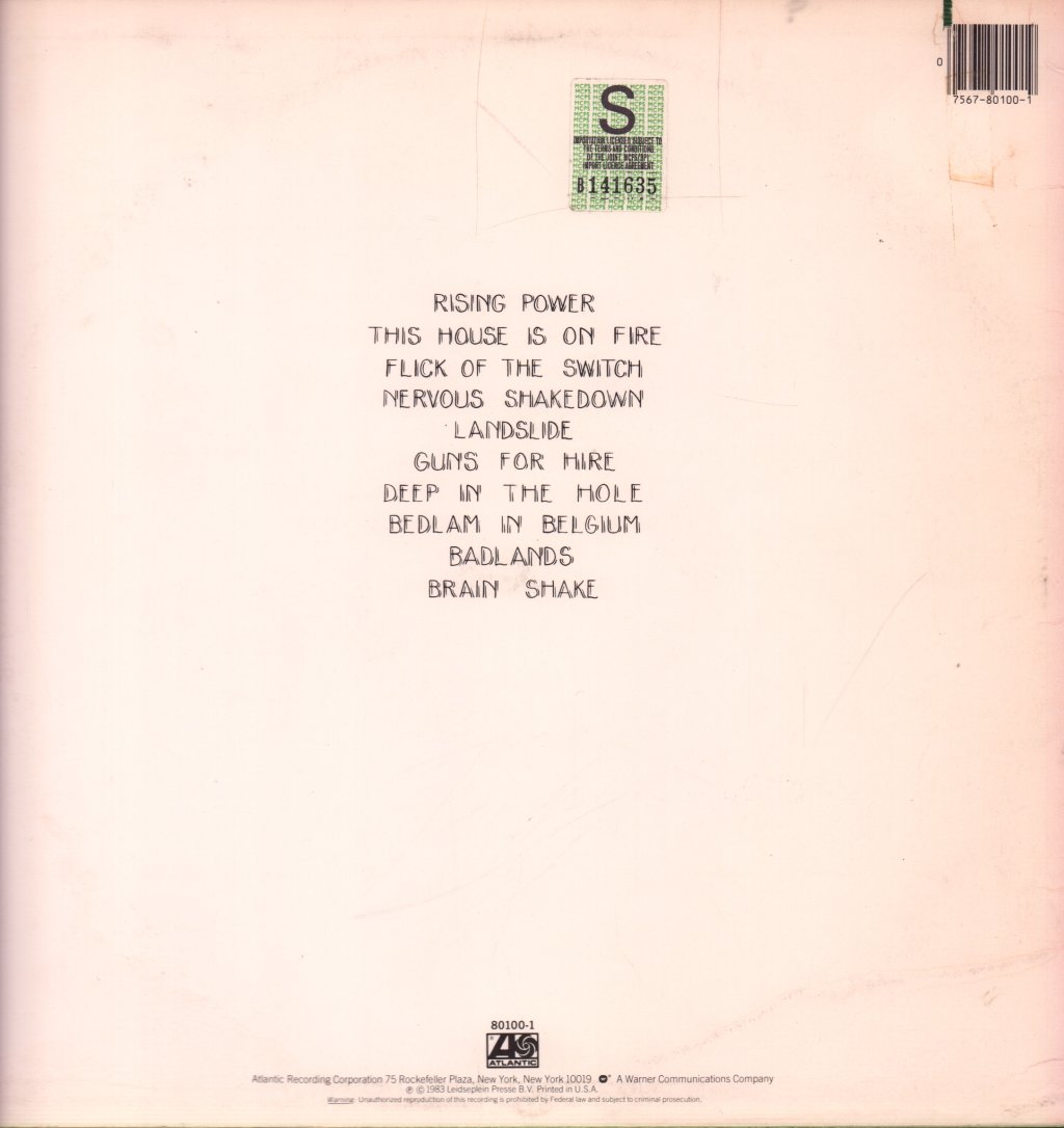 AC/DC - Flick Of The Switch - Lp