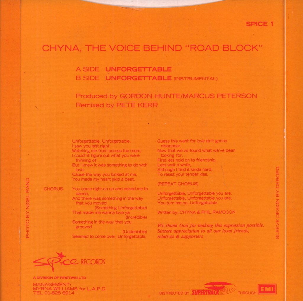 Chyna - Unforgettable - 7 Inch