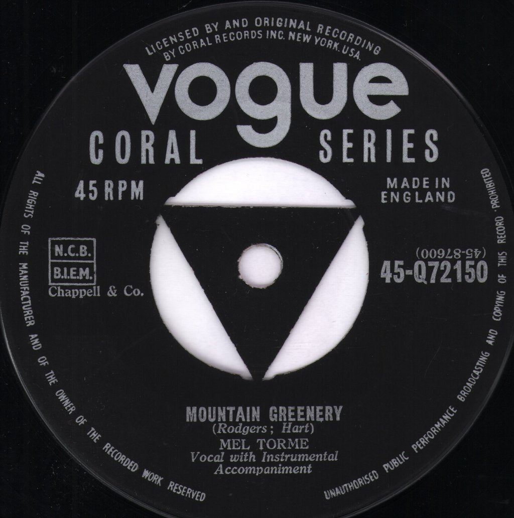 Mel Tormé - Mountain Greenery - 7 Inch