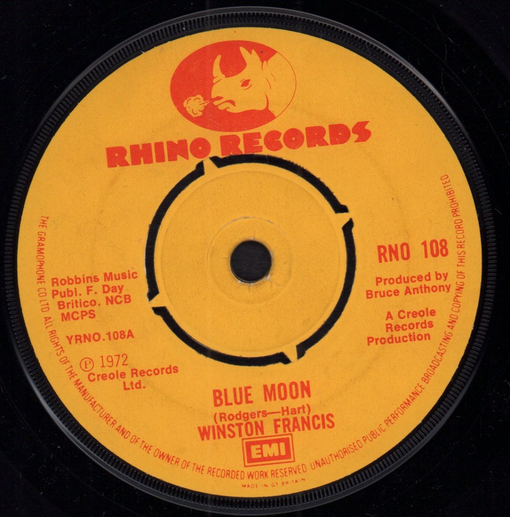 Winston Francis - Blue Moon - 7 Inch