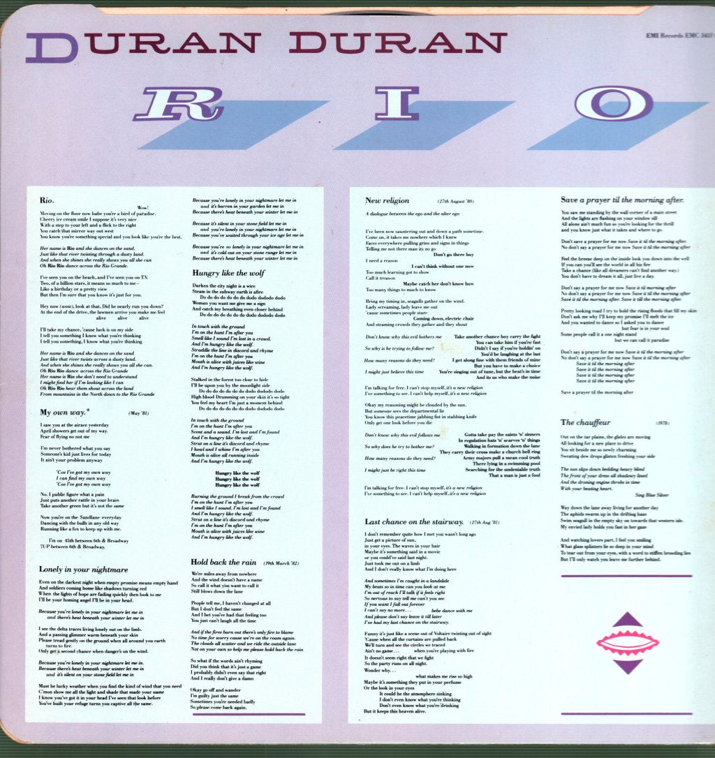 Duran Duran - Rio - Lp