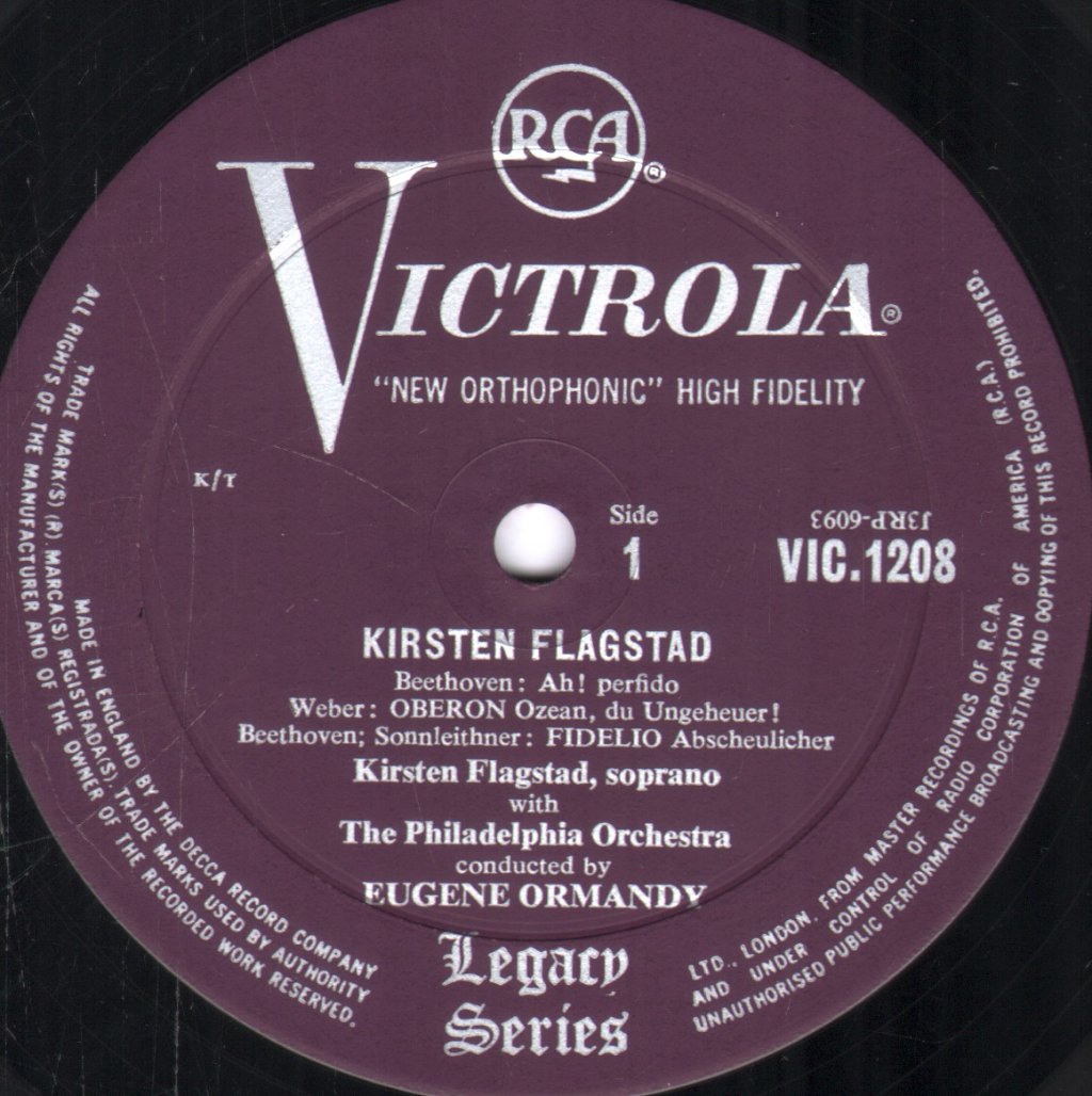 Kirsten Flagstad - Beethoven Wagner Weber - Lp