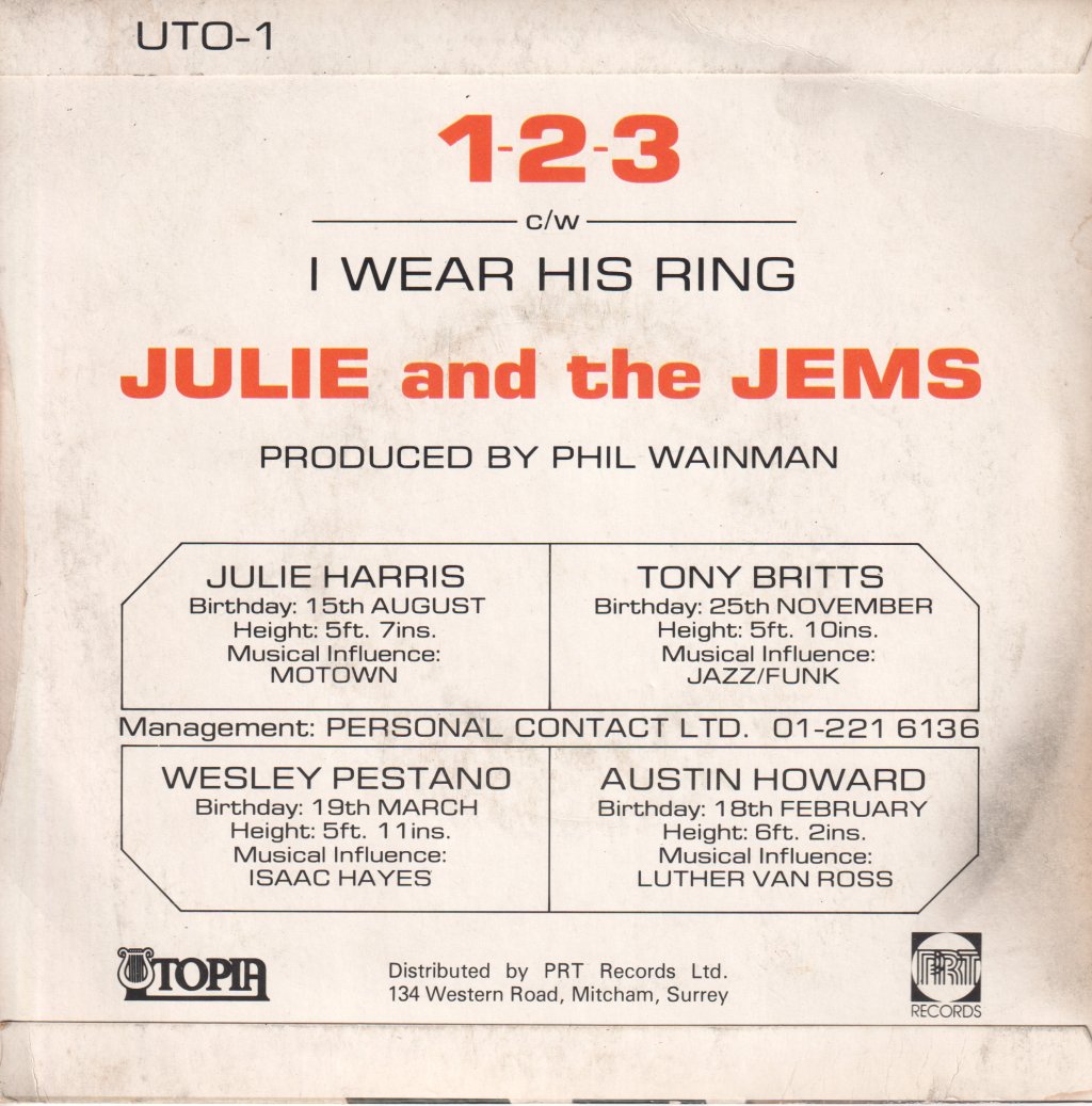 Julie And The Jems - 123 - 7 Inch