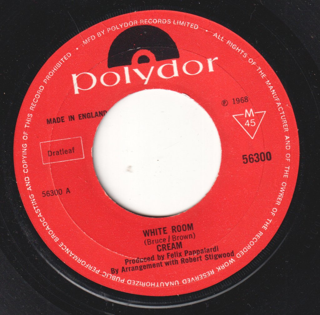Cream - White Room - 7 Inch