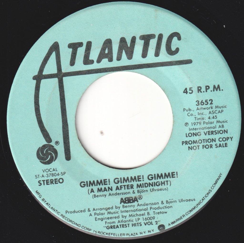 ABBA - Gimme! Gimme! Gimme! (A Man After Midnight) - 7 Inch