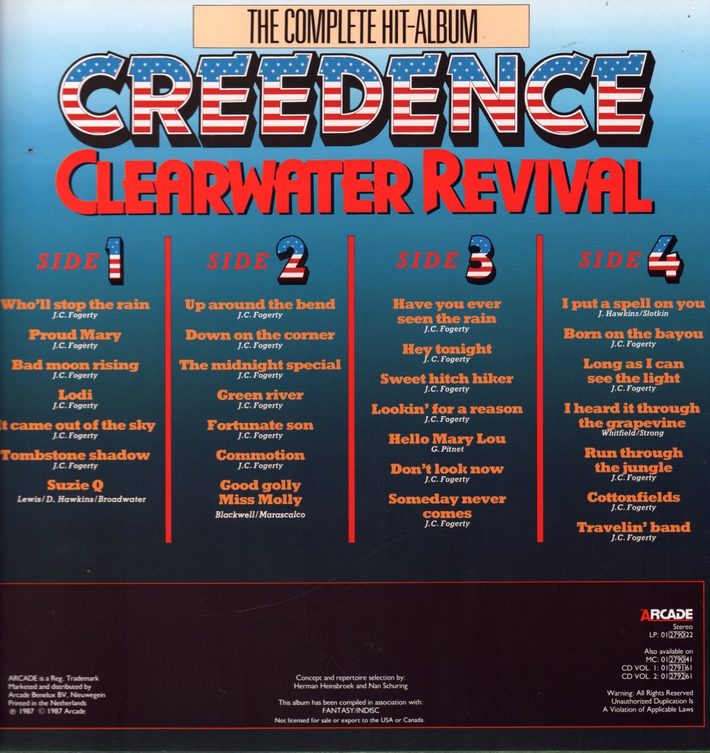 Creedence Clearwater Revival - Complete Hit Album - Double Lp