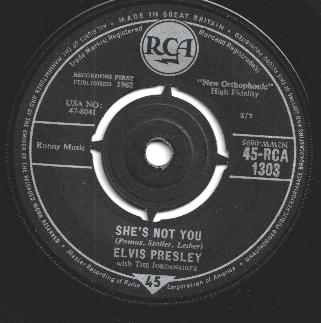 Elvis Presley - She's Not You - 7 Inch