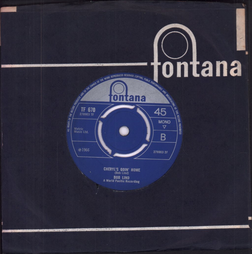 Bob Lind - Elusive Butterfly - 7 Inch
