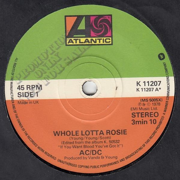 AC/DC - Whole Lotta Rosie - 7 Inch