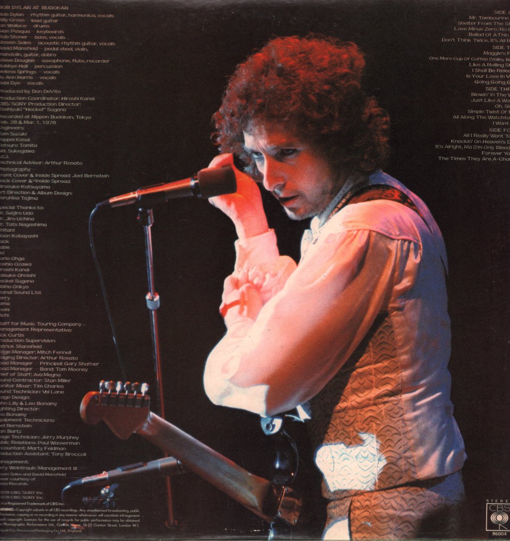 Bob Dylan - At Budokan - Double Lp