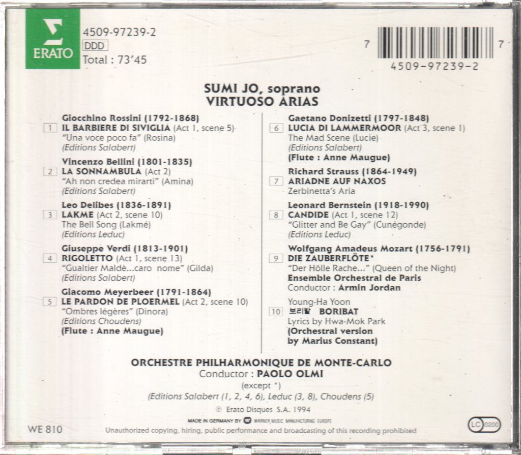 Sumi Jo - Virtuoso Arias - Cd