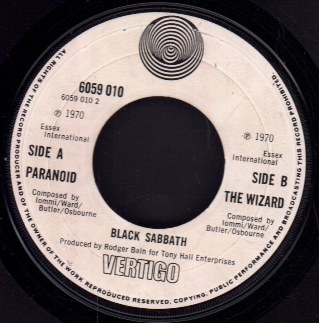 Black Sabbath - Paranoid - 7 Inch