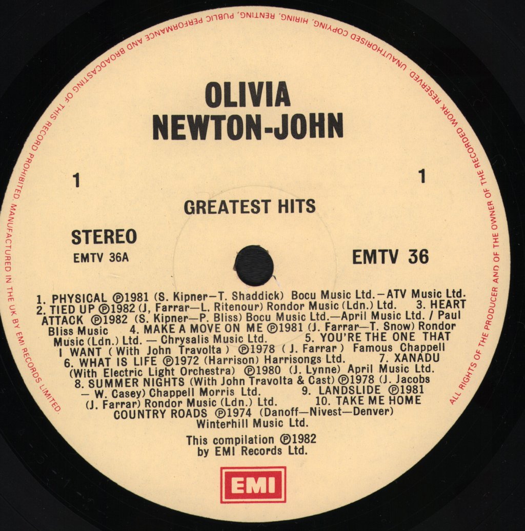 Olivia Newton John - Greatest Hits - Lp