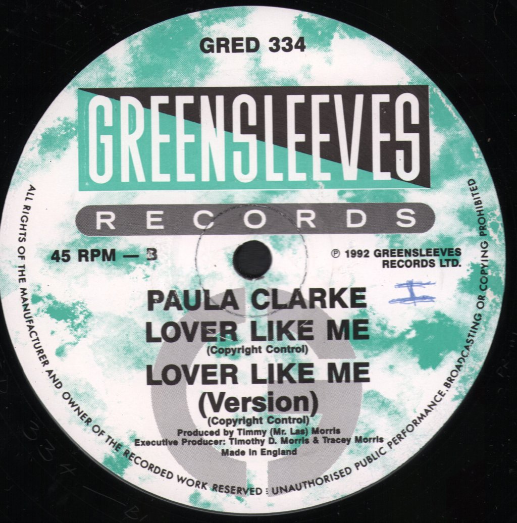 Paula Clarke & Shaka Shamba - Lover Like Me - 12 Inch
