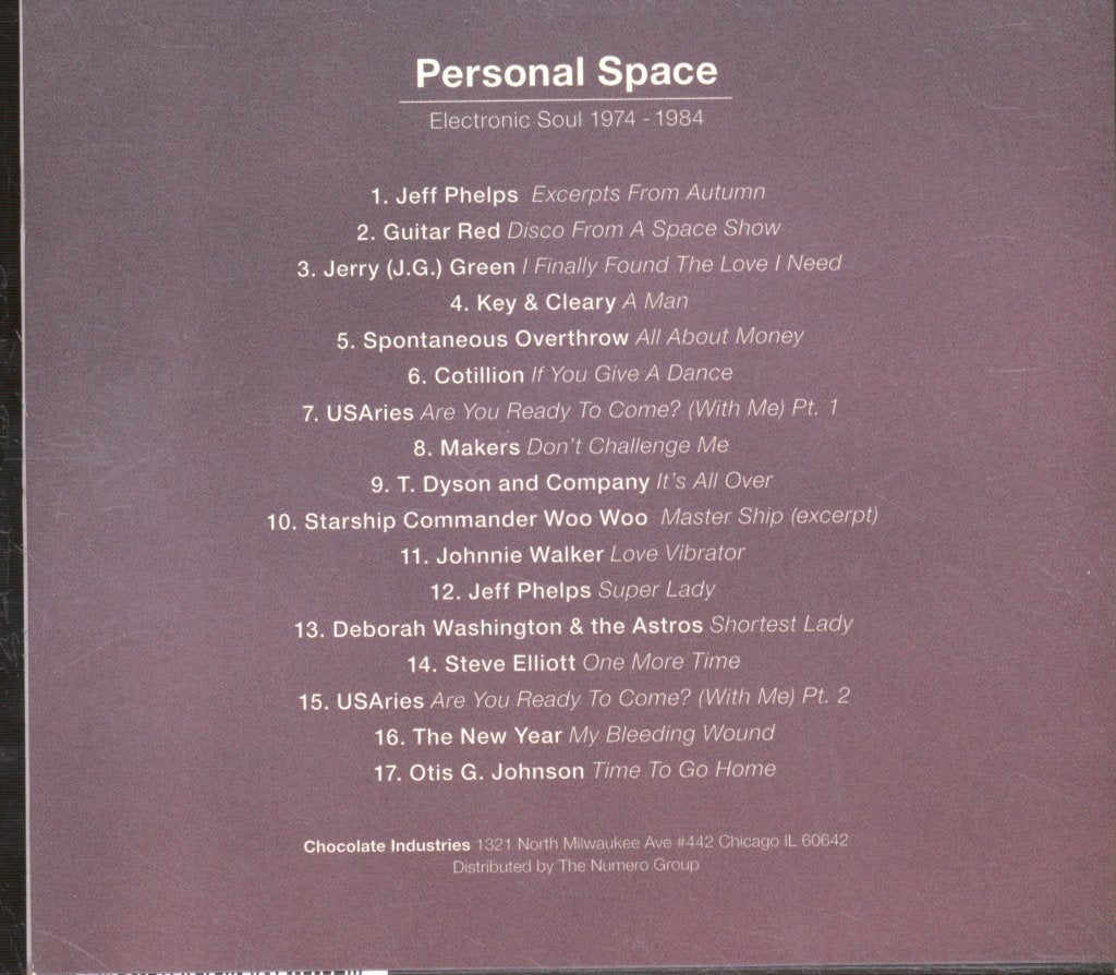 Various Artists - Personal Space (Electronic Soul 1974 - 1984) - Cd