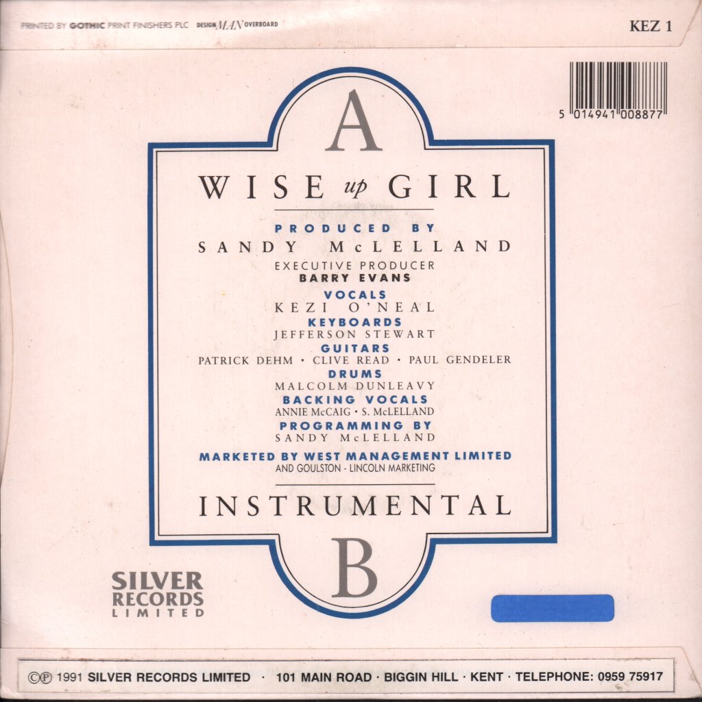 Kezi O'neal - Wise Up Girl - 7 Inch
