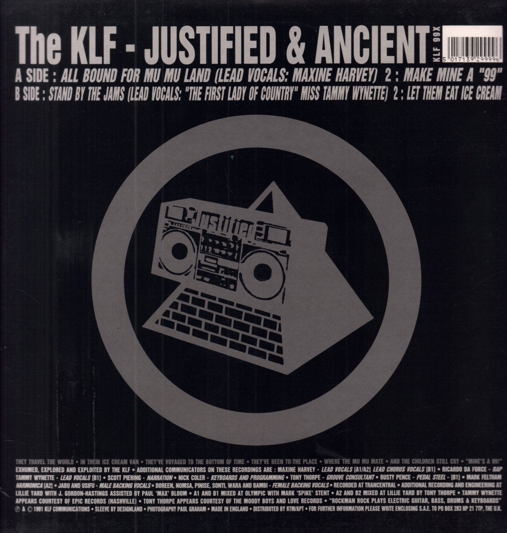 KLF - Justified And Ancient - 12 Inch