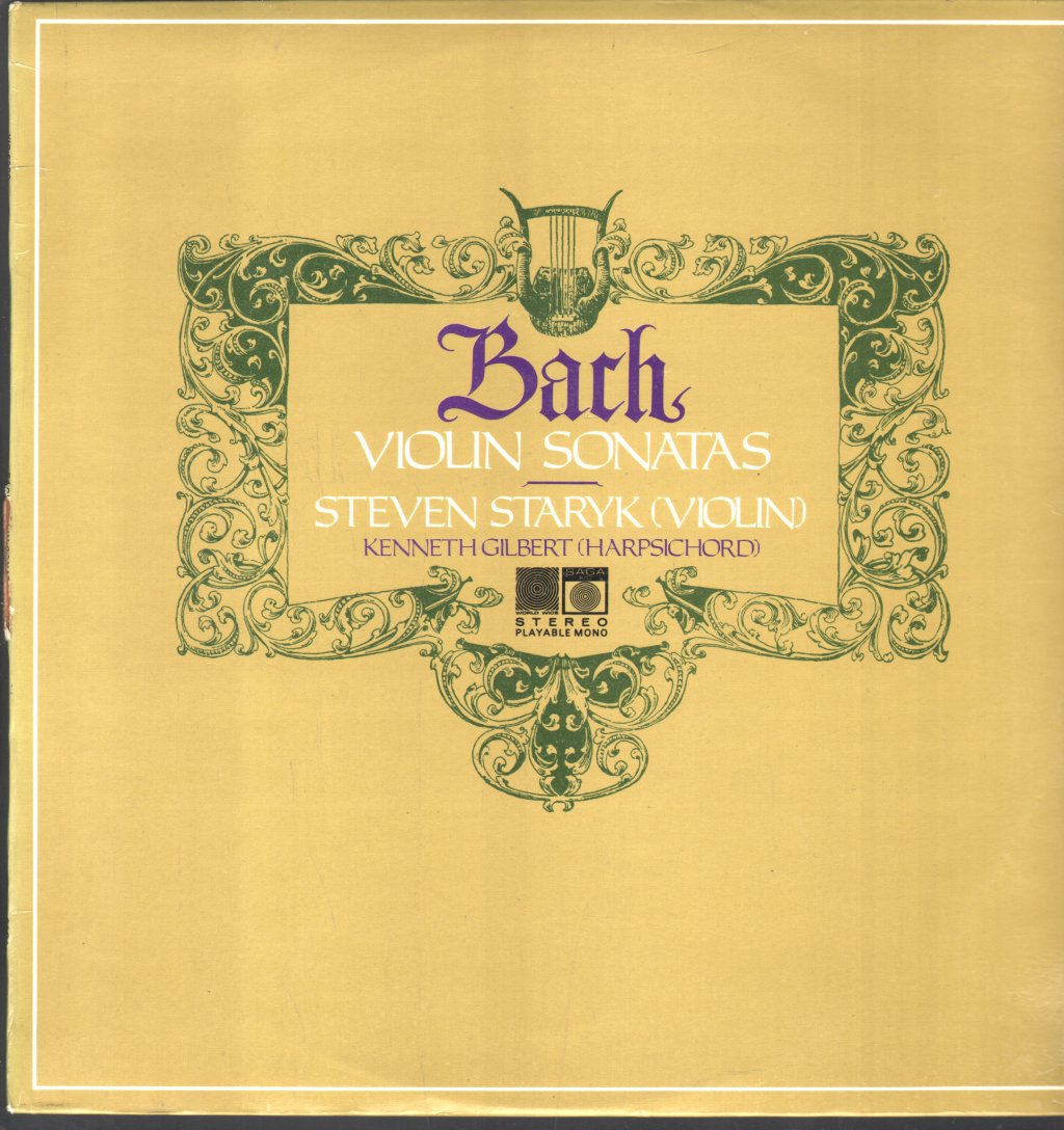 Steven Staryk / Kenneth Gilbert - Bach - Violin Sonatas - Lp