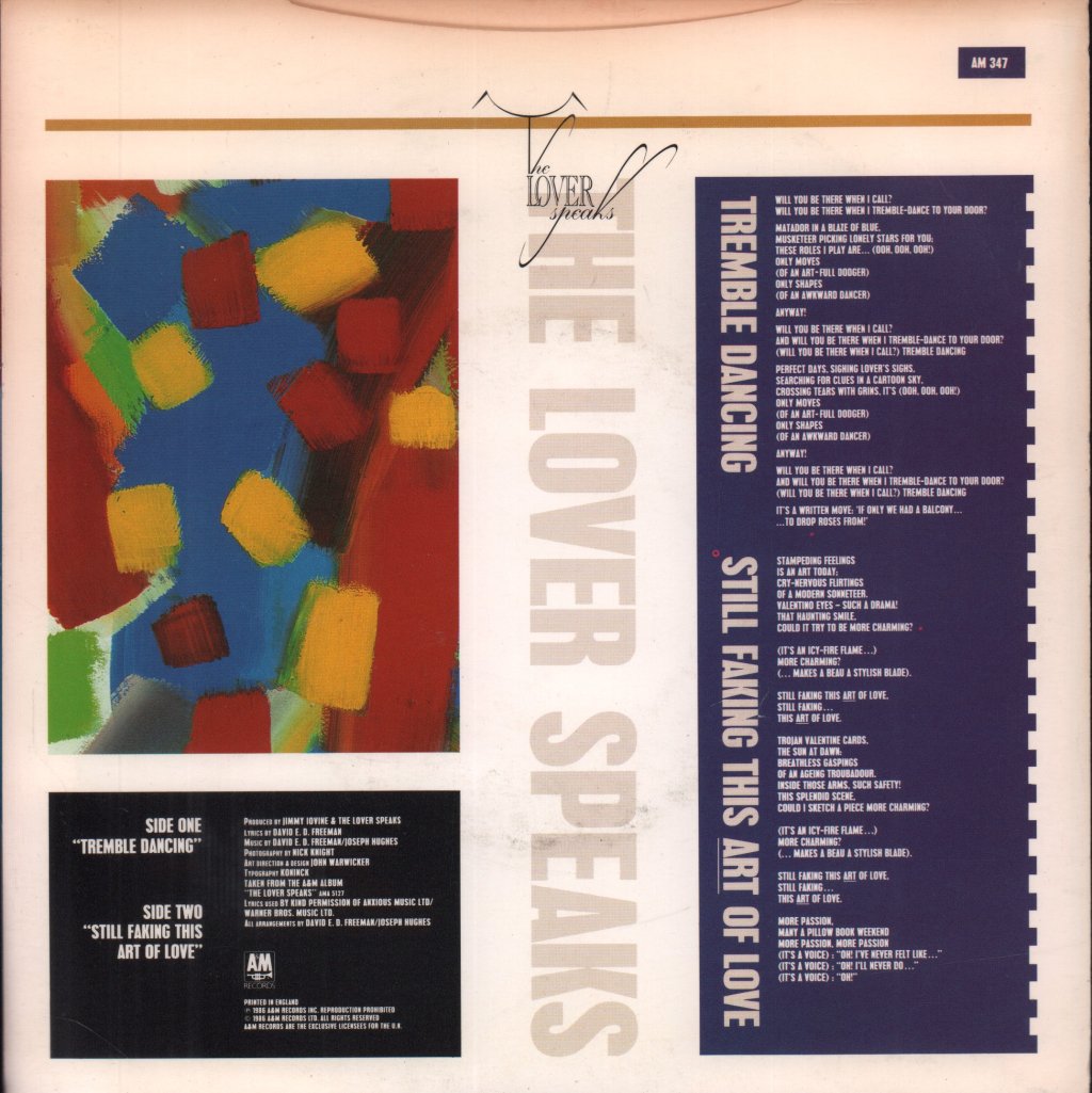 Lover Speaks - Tremble Dancing - 7 Inch