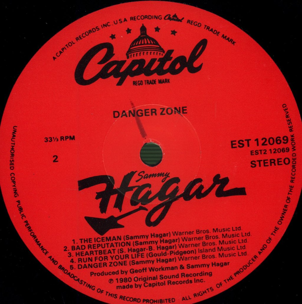 Sammy Hagar - Danger Zone - Lp