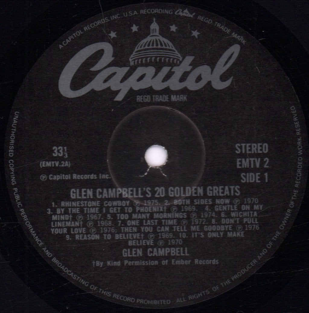 Glen Campbell - Twenty Golden Greats - Lp