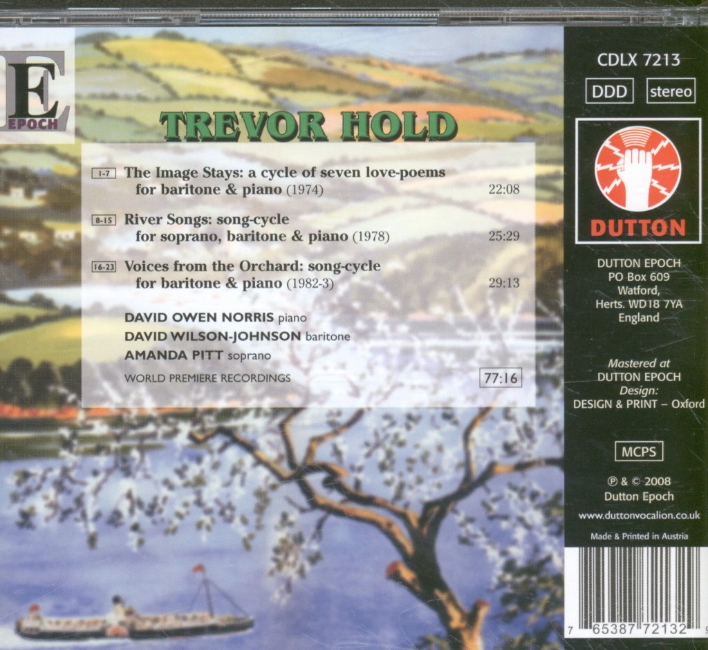 David Owen Norris, David Wilson Johnson - Trevor Hold - The Image Stays - Cd