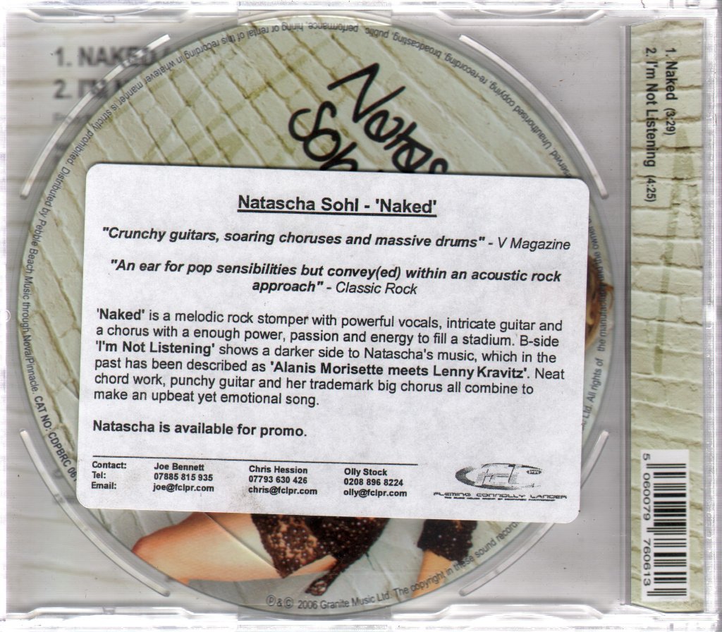 Natascha Sohl - Naked - Cd