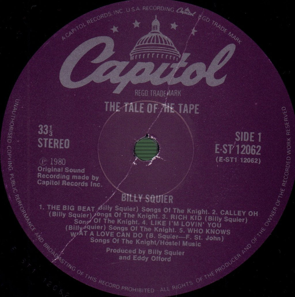 Billy Squier - Tale Of The Tape - Lp